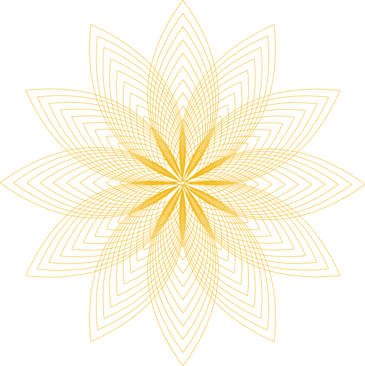 Golden Geometric Flower Icon